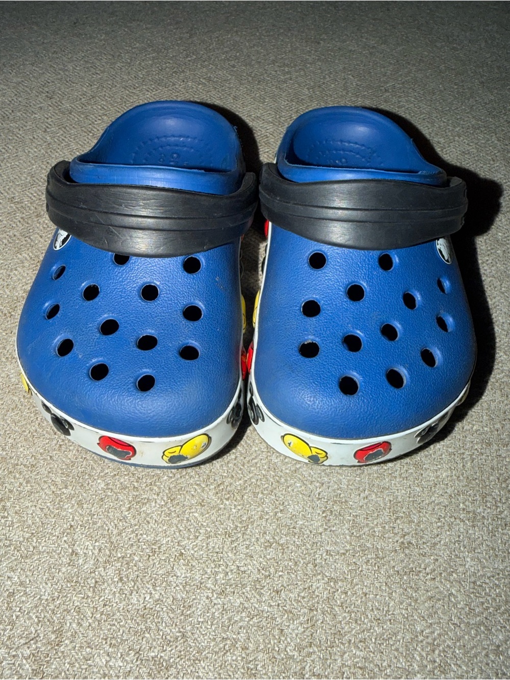 Kids Blue Mickey Mouse Slip-On CROCS with Black Strap